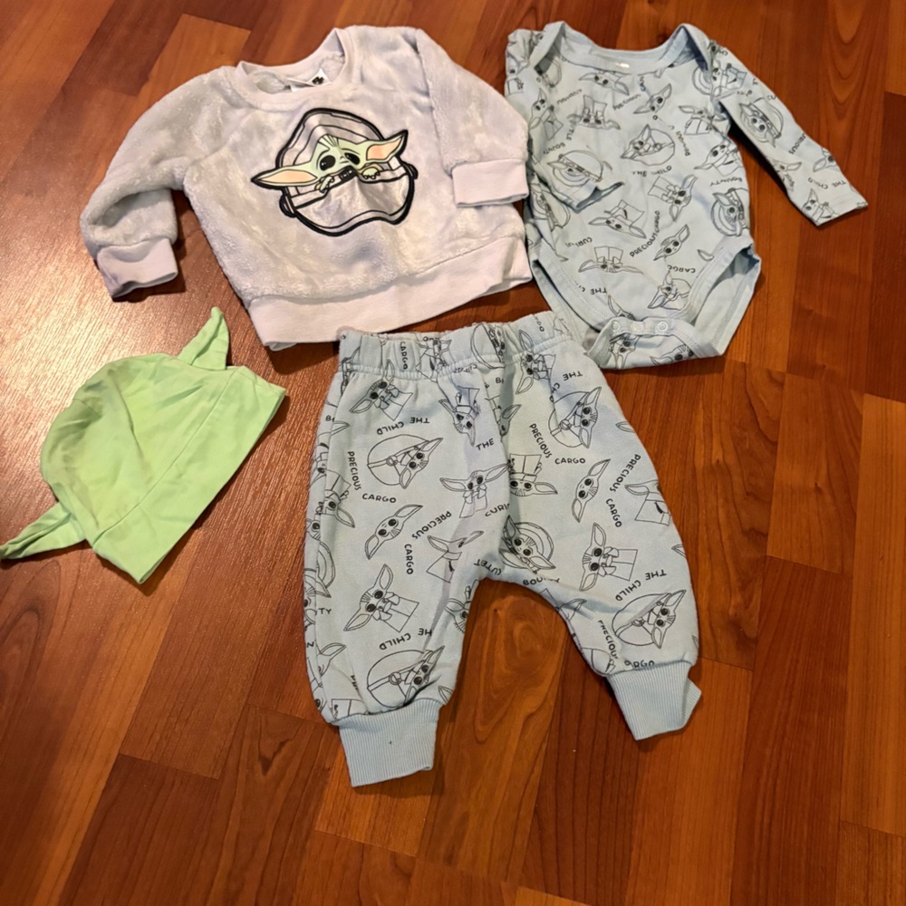 Star Wars “The Child” Baby Outfit and Hat—6 Month